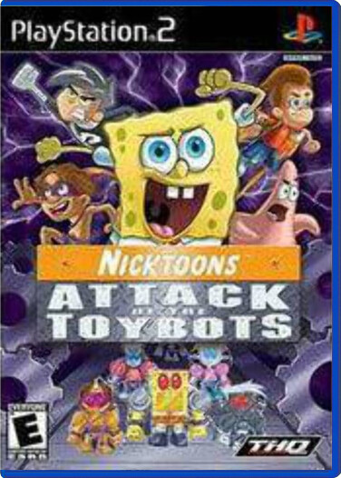 Nicktoons with Spongebob: Attack of the Toybots - Playstation 2 Games