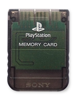 Original Playstation 1 Memory Card - Crystal Black - Playstation 1 Hardware