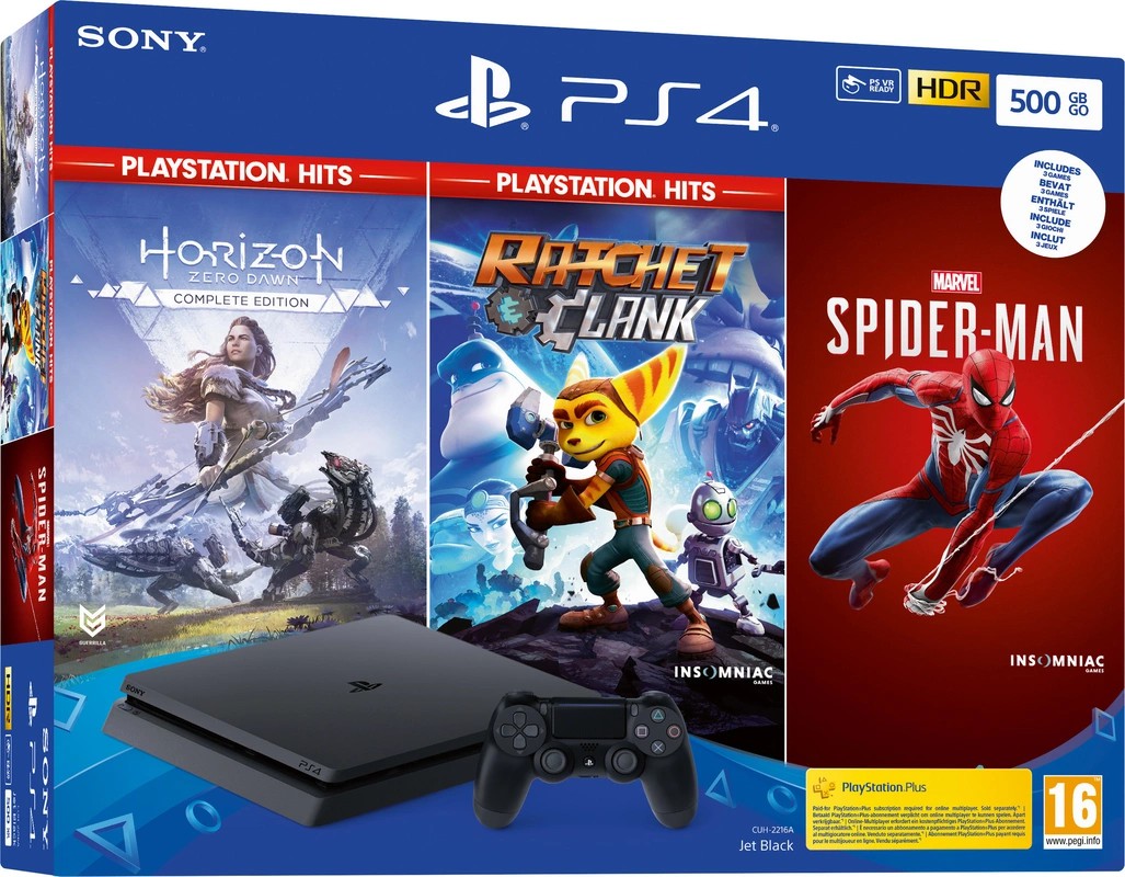 Sony PlayStation 4 Slim Starter Pack - 500 GB PlayStation Hits Edition [Complete] - Playstation 4 Hardware