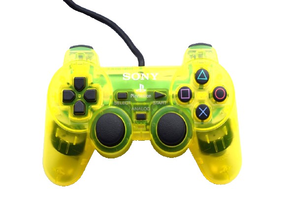 Sony DualShock Playstation 2 Controller - Crystal Yellow - Playstation 2 Hardware
