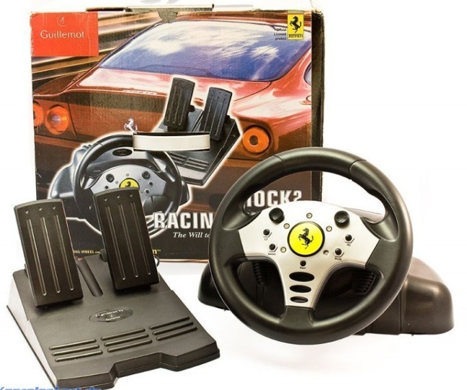Guillemot Shock2 racing wheel For Playstation 1 [Complete] - Playstation 1 Hardware