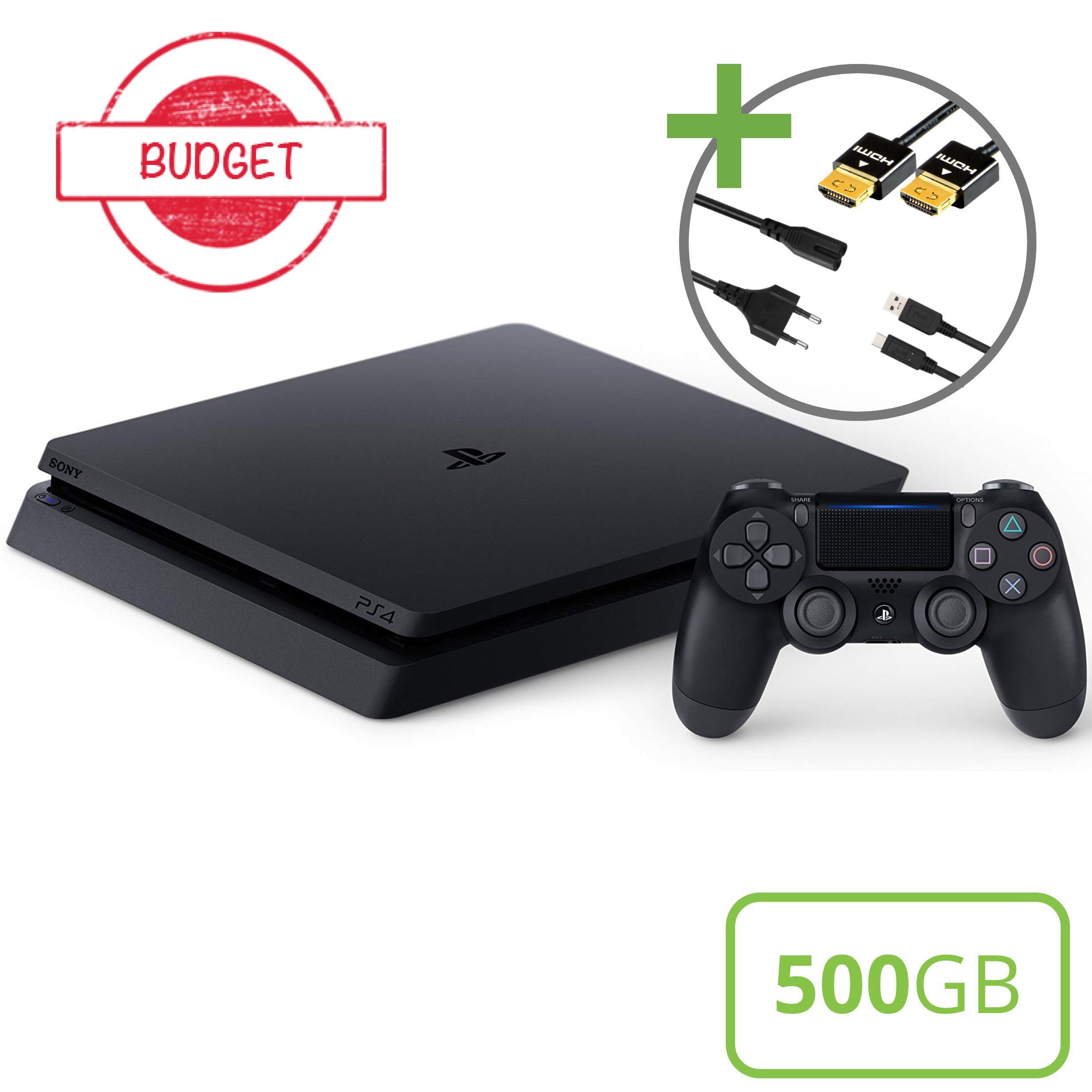 Sony PlayStation 4 Slim Starter Pack - 500GB DualShock V2 Edition - Budget Kopen | Playstation 4 Hardware