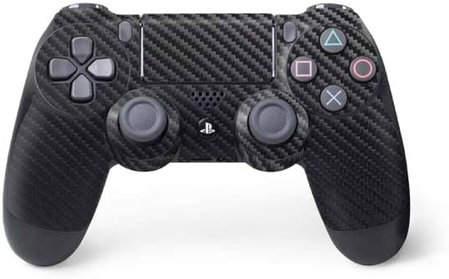 Sony PlayStation DualShock V1 Controller - Black Carbon Fibre Skin - Playstation 4 Hardware
