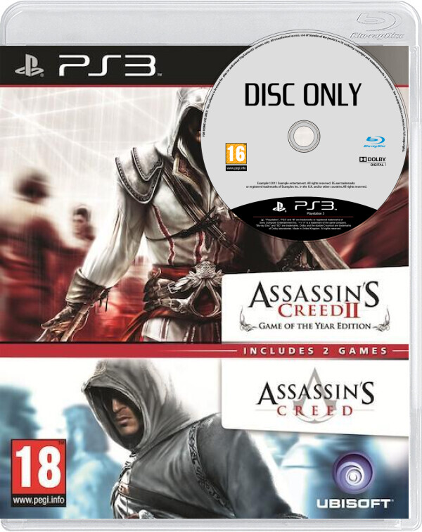 Assassin's Creed + Assassin's Creed II (Double Pack) - Disc Only - Playstation 3 Games