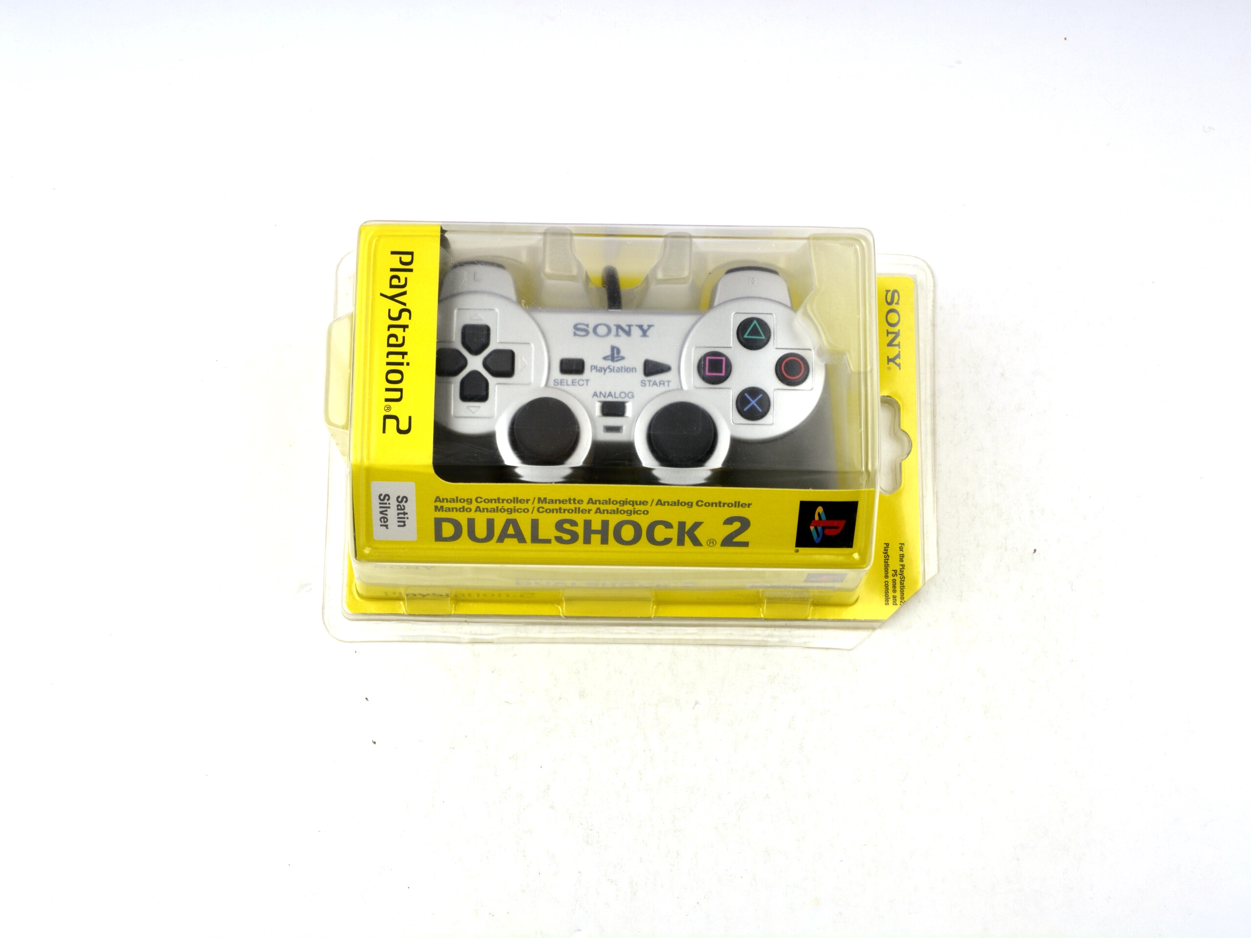Sony DualShock Playstation 2 Controller - Silver [Complete] - Playstation 2 Hardware
