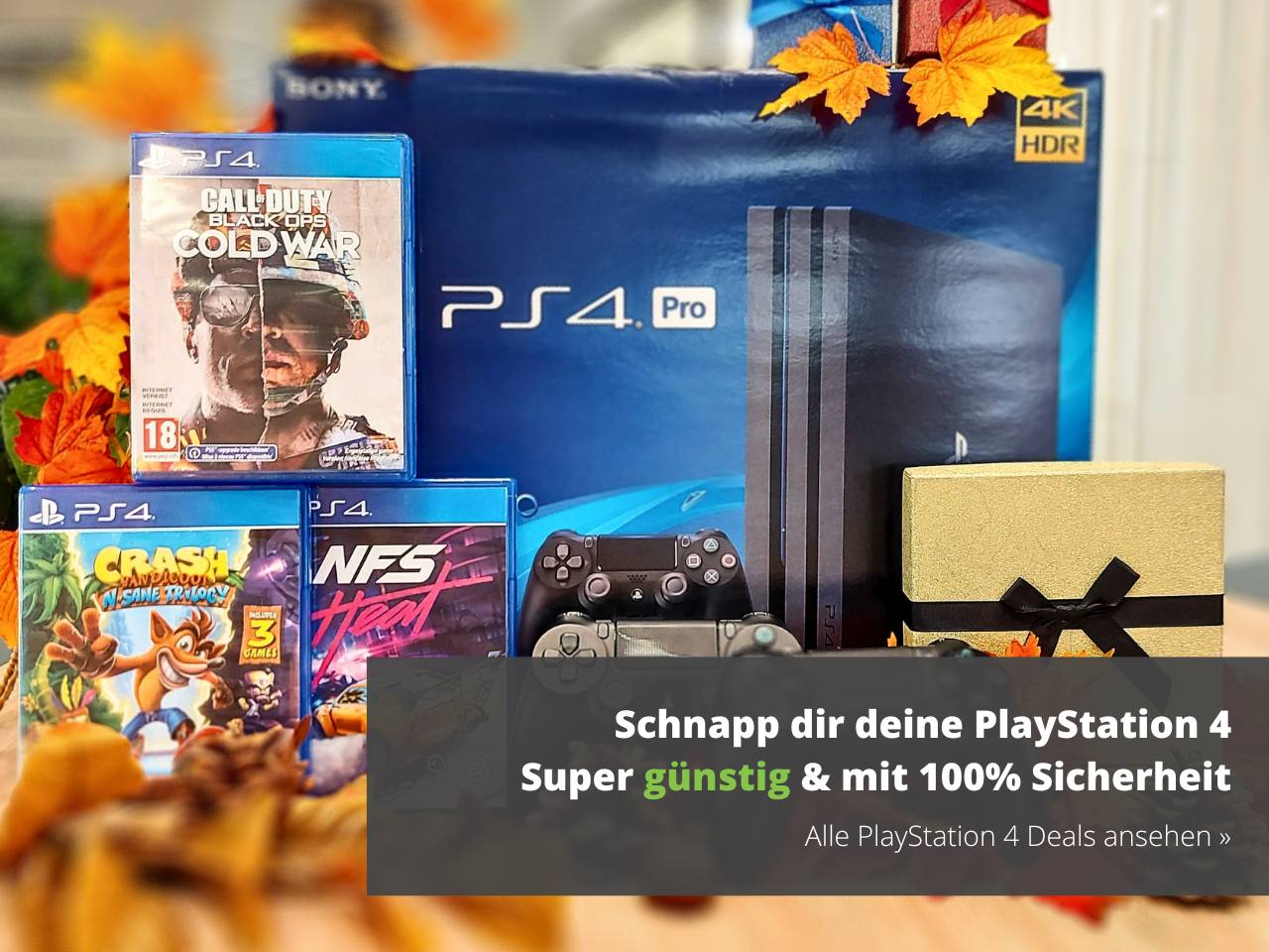 Schnapp dir deine PlayStation 4. Super günstig & mit 100% Sicherheit.