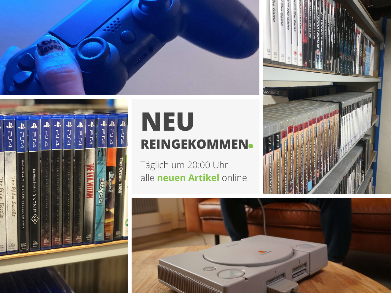 Alle neu reingekommenen Playstation-Artikel. Täglich um 20:00 Uhr online.